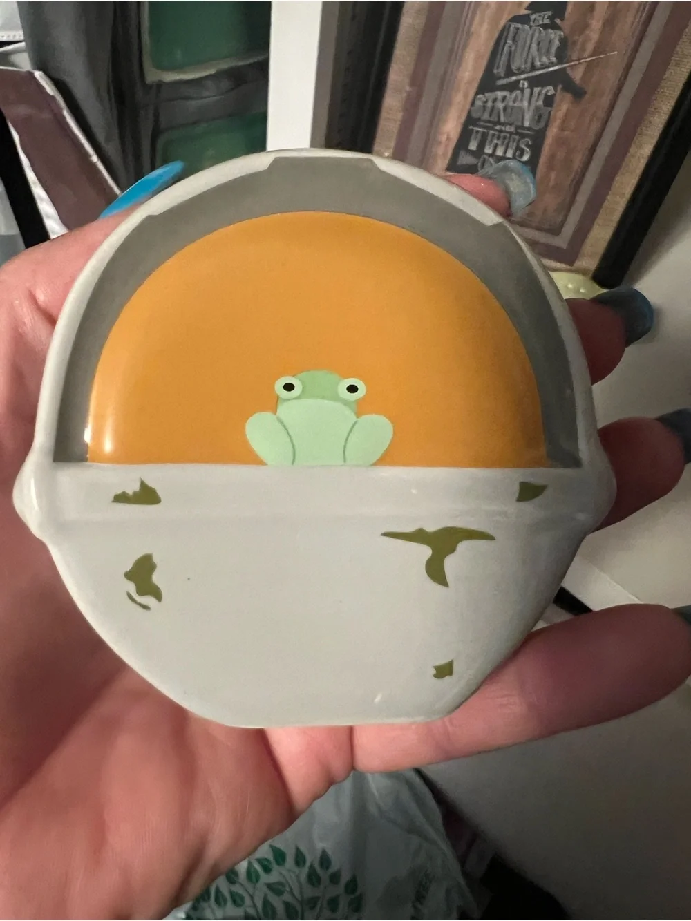 Green Ceramic Baby Yoda/Grogu Salt and Pepper Shakers